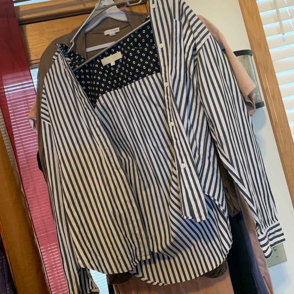 Striped button down shirt